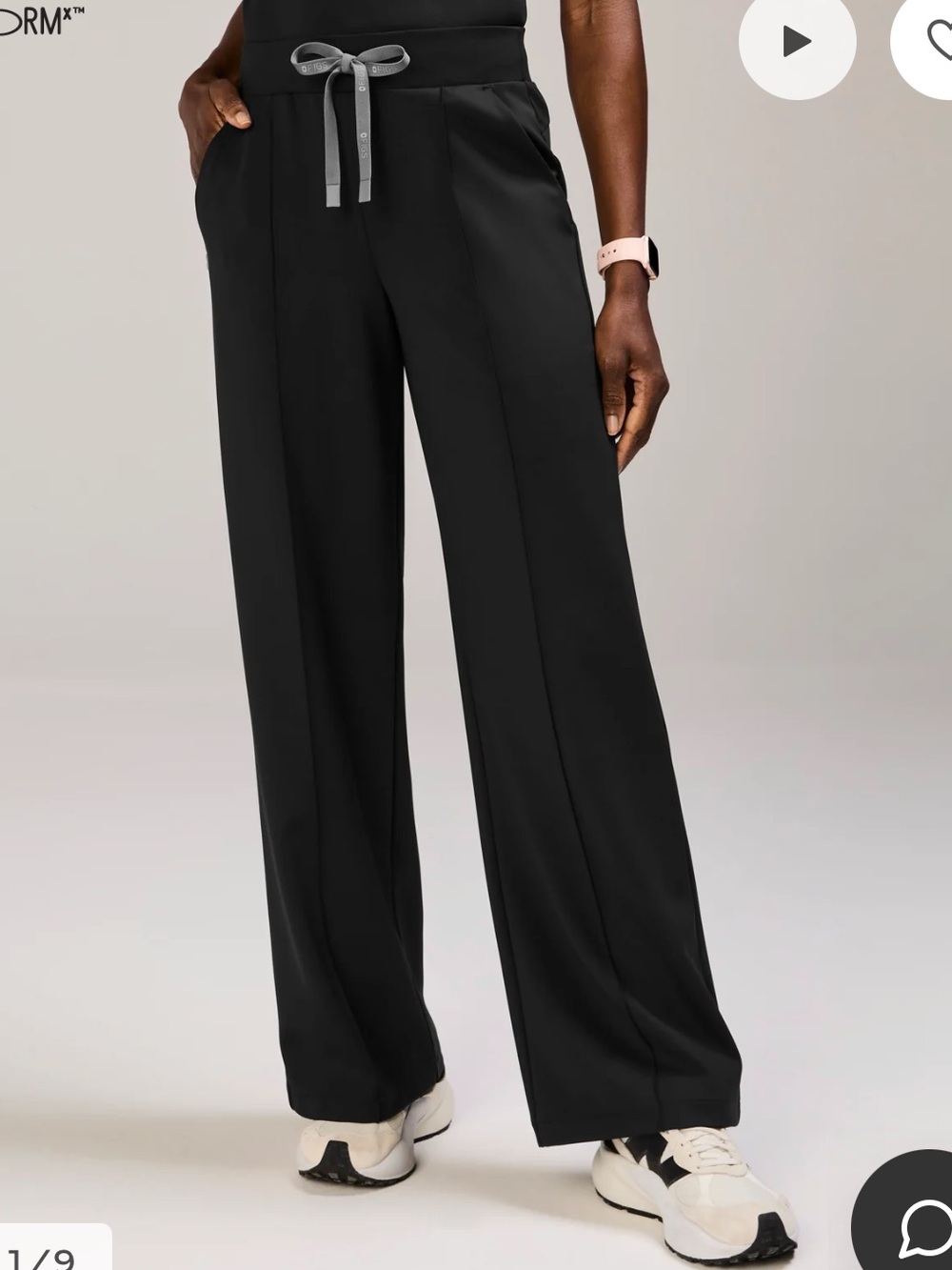 Black Figs Salina High Waisted Wide Leg Scrubs FORMx